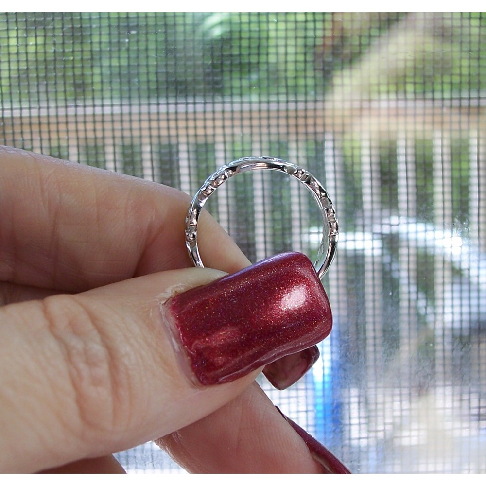 925 STERLING SILVER Open Work Swirls 5.3 (mm) Band Ring Sizes 2-13 - Picture 10 of 16